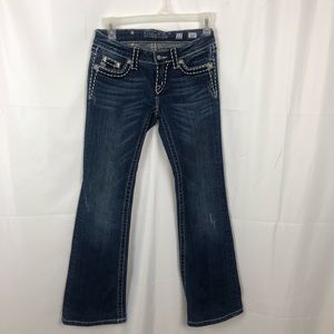 Miss Me women's boot jeans size 12 dark blue